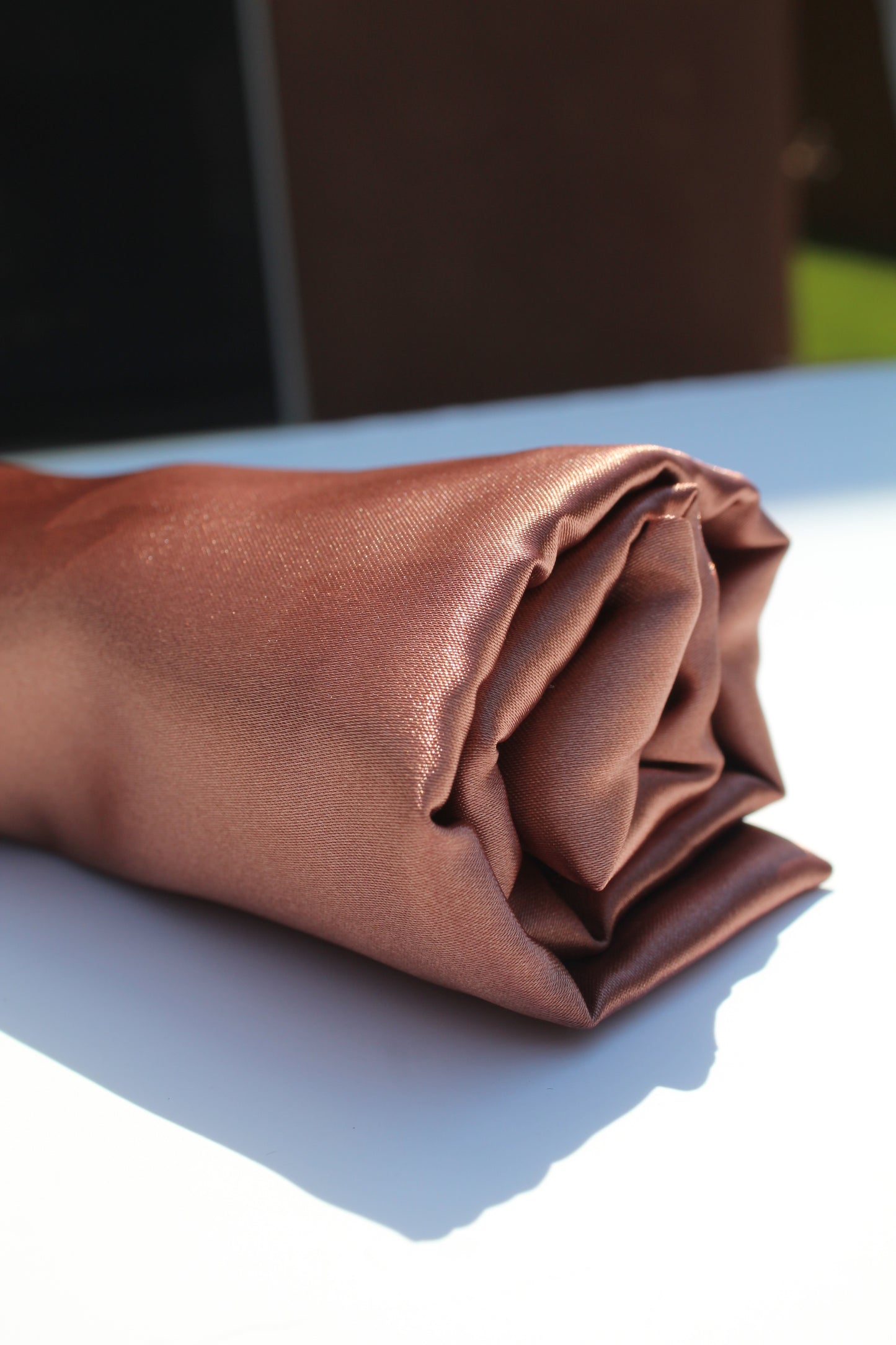 Satin Golden Brown Head Scarf