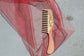 Wide tooth wooden comb set